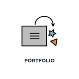 Portfolio ikona galeria, kropla w smiley kreskówki pudełku, falcówka, kontur, pojęcie symbolu projekt oprócz ciekawić pożytecznie ilustracja wektor Portfolio ikona galeria, kropla w smiley kreskówki pudełku, falcówka, kontur, pojęcie symbolu projekt oprócz ciekawić pożytecznie ilustracja wektor