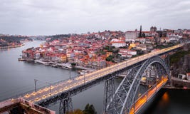 Porto panorama na Chmurnym ranku obrazy royalty free Porto panorama na Chmurnym ranku obrazy royalty free