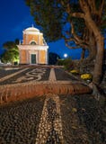 Portofino by night and Saint George church stock photos Portofino by night and Saint George church stock photos