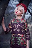 Portrait of beautiful blonde woman outdoors stock photography Portrait of beautiful blonde woman outdoors stock photography