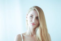 Portrait of beautiful woman isolated on gray background royalty free stock photography Portrait of beautiful woman isolated on gray background royalty free stock photography