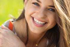 Portrait of a beautiful young smiling girl stock photography Portrait of a beautiful young smiling girl stock photography