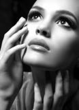 Portrait of beautiful young woman with makeup royalty free stock photo Portrait of beautiful young woman with makeup royalty free stock photo