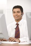 Portrait of businessman with a headset. stock photography Portrait of businessman with a headset. stock photography