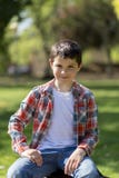 Portrait of a casual teen boy, outdoors stock photo Portrait of a casual teen boy, outdoors stock photo