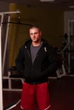 Portrait Of Caucasian Muscle Man In Hoody royalty free stock photography Portrait Of Caucasian Muscle Man In Hoody royalty free stock photography