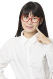 Portrait of a Chinese American woman isolated on white backgroun Stock Photo Portrait of a Chinese American woman isolated on white backgroun Stock Photo