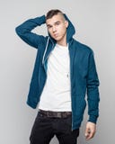 Portrait of cool young man in hoodie stock image Portrait of cool young man in hoodie stock image