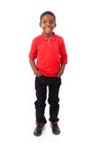 Portrait of a cute african american little boy smiling, isolated Royalty Free Stock Photos Portrait of a cute african american little boy smiling, isolated Royalty Free Stock Photos