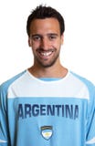 Portrait d'un passioné du football argentin photos libres de droits Portrait d'un passioné du football argentin photos libres de droits