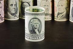 Portrait de Thomas Jefferson sur le billet de banque des deux dollars image libre de droits Portrait de Thomas Jefferson sur le billet de banque des deux dollars image libre de droits