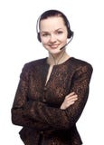 Portrait eines weiblichen Kundendiensts lizenzfreie stockfotos Portrait eines weiblichen Kundendiensts lizenzfreie stockfotos