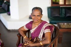 Portrait of an elderly Indian happy woman in a festive national Sari stock image Portrait of an elderly Indian happy woman in a festive national Sari stock image