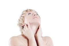 Portrait face of a stylish woman with daily makeup stock photo Portrait face of a stylish woman with daily makeup stock photo