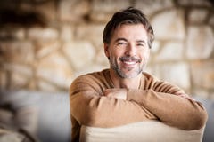 Portrait Of A Handsome Mature man smiling. royalty free stock photos Portrait Of A Handsome Mature man smiling. royalty free stock photos