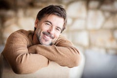 Portrait Of A Handsome Mature man smiling. stock photos Portrait Of A Handsome Mature man smiling. stock photos