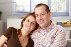 Portrait of happy couple at home stock image Portrait of happy couple at home stock image