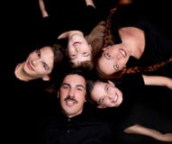 Portrait of Happy Family with 5 Members stock photos Portrait of Happy Family with 5 Members stock photos