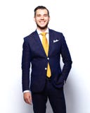 Portrait of happy smiling young businessman, isolated on white stock photography Portrait of happy smiling young businessman, isolated on white stock photography