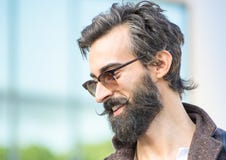 Portrait of hipster guy with confident face expression - Autumn Stock Photography Portrait of hipster guy with confident face expression - Autumn Stock Photography
