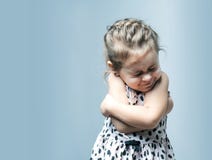 Portrait of a little girl. She is crying and hurt stock image Portrait of a little girl. She is crying and hurt stock image