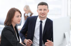 Portrait of a Manager in the workplace. Royalty Free Stock Photo Portrait of a Manager in the workplace. Royalty Free Stock Photo