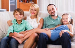 Portrait of middle class family stock image Portrait of middle class family stock image