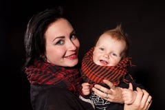 Portrait of a mother and a little boy punks rock stock images Portrait of a mother and a little boy punks rock stock images