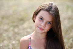 Portrait Of A Beautiful Young Little Girl Royalty Free Stock Photography Portrait Of A Beautiful Young Little Girl Royalty Free Stock Photography