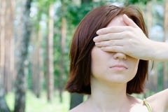 Portrait Of A Girl With Closed Eyes Stock Photo Portrait Of A Girl With Closed Eyes Stock Photo