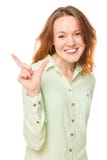 Portrait Of A Girl With Red Hair Stock Image