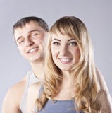 Portrait Of A Happy Young Couple. Studio Royalty Free Stock Photo Portrait Of A Happy Young Couple. Studio Royalty Free Stock Photo