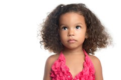 Portrait Of A Little Girl With An Afro Hairstyle Royalty Free Stock Photography Portrait Of A Little Girl With An Afro Hairstyle Royalty Free Stock Photography