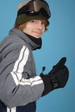 Portrait Of A Snowboarder Royalty Free Stock Images