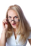Portrait Of A Surprised Young Woman Royalty Free Stock Images Portrait Of A Surprised Young Woman Royalty Free Stock Images