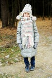 Portrait Of Adorable Girl Outdoor In Winter Park Royalty Free Stock Images Portrait Of Adorable Girl Outdoor In Winter Park Royalty Free Stock Images
