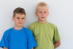 Portrait Of Two Boys Royalty Free Stock Photos