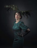 Portrait Of Woman In Retro Style . Portrait Of Woman In Retro Style .