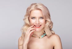 Portrait of pretty smiley model. Stock Images Portrait of pretty smiley model. Stock Images
