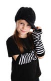 Portrait of a punk rock young girl with hat Royalty Free Stock Photos Portrait of a punk rock young girl with hat Royalty Free Stock Photos