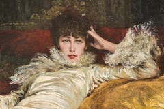 Portrait Sarah Bernard de Jugendstil d'Art nouveau images libres de droits Portrait Sarah Bernard de Jugendstil d'Art nouveau images libres de droits