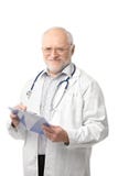 Portrait of senior doctor looking at camera Royalty Free Stock Photography Portrait of senior doctor looking at camera Royalty Free Stock Photography