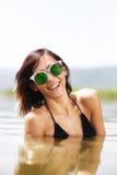 girl with glasses in water royalty free stock photos girl with glasses in water royalty free stock photos
