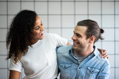 Portrait of smiling Young couple in love royalty free stock images Portrait of smiling Young couple in love royalty free stock images