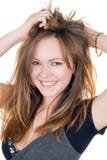 Portrait of the smiling young woman stock images Portrait of the smiling young woman stock images