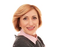 Portrait of successful senior woman isolated stock image Portrait of successful senior woman isolated stock image