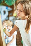 Talented Teenage Girl in Art Class stock photos Talented Teenage Girl in Art Class stock photos