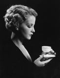 Portrait of woman with beverage