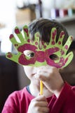 Portrait of a child with carnival mask Royalty Free Stock Photography Portrait of a child with carnival mask Royalty Free Stock Photography