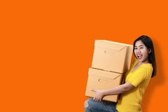 Portrait of young asian entrepreneur happy smiling and holding o royalty free stock photo Portrait of young asian entrepreneur happy smiling and holding o royalty free stock photo